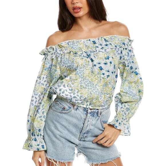 🆕 BCBGeneration Off The Shoulder Ruffle Trim Blouse - Picture 1 of 7